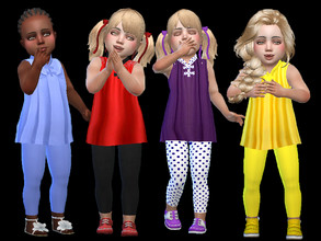 Sims 4 — Lunar top and pants by TrudieOpp — Lunar top and pants for toddler girls in 8 colors and patterns