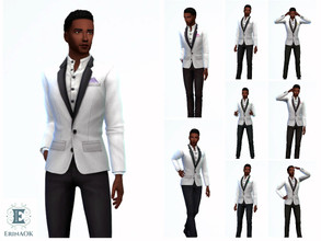Sims 4 — ErinAOK Men's Suit 0126 by ErinAOK — Men's Formal/Party Suit 9 Swatches