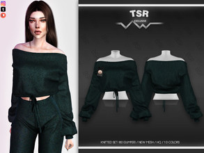 Sims 4 — KNITTED SET-180 (JUMPER) BD613 by busra-tr — 10 colors Adult-Elder-Teen-Young Adult For Female Custom thumbnail