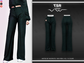 Sims 4 — KNITTED SET-180 (PANTS) BD614 by busra-tr — 10 colors Adult-Elder-Teen-Young Adult For Female Custom thumbnail