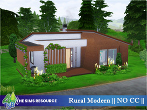 Sims 4 — Rural Modern || NO CC || by Bozena — The house is located in the Windslar . Windendurg. Lot: 20 x 20 Value: $ 59