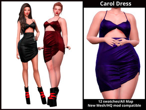 Sims 4 — Carol Dress by couquett — Ideal dress for parties in sims 4 avaible from Teen to elder this dress have 12