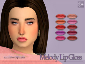 Sims 4 — Melody Lip Gloss by SunflowerPetalsCC — A lip gloss in 10 berry shades. 