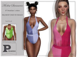 Sims 4 — Modest Swimwear by pizazz — Modest Swimwear Swimsuit for your sims 4 game. image above was taken in game so that