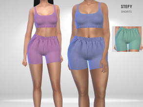 Sims 4 — Stefy Shorts by Puresim — Casual shorts in 4 colors.