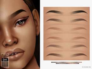 Sims 4 — Eyebrows | N41 by cosimetic — -You can use it with 45 color options to match your favorite tone. -They are