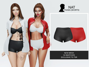 Sims 4 —  Nat (Pijama -Shorts) by Beto_ae0 — Shorts for women with many colors, I hope you like it - 09 colors -