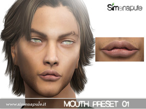 Sims 4 — Mouth Preset N01 by Simenapule — Mouth Preset N01 Custom thumbnail Male only Toddler to Elder