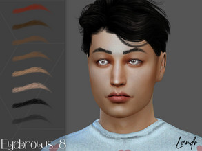 Sims 4 — Eyebrows_8 by LVNDRCC — Thick, natural eyebrows in ashy light blonde, dark blonde, honey, copper ginger red,