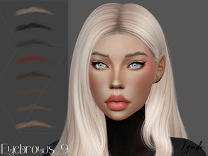 Sims 4 — Eyebrows_9 by LVNDRCC — Thick, natural eyebrows in light ash blonde, dark blonde, honey, copper ginger red, dark