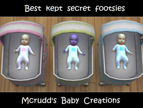 Sims 4 — Best kept secret footsies by mcrudd — All of your little babies will wear the Best kept secret footsies. Your