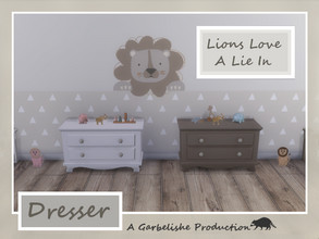 Sims 4 — Lions Love A Lie In Dresser by Garbelishe — A plain dresser with no Lions on it, just in case you want something