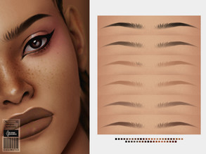 Sims 4 — Eyebrows | N42 by cosimetic — -You can use it with 45 color options to match your favorite tone. -They are