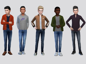 Sims 4 — Jyuri Denim Jeans Boys by McLayneSims — TSR EXCLUSIVE Standalone item 5 Swatches MESH by Me NO RECOLORING Please