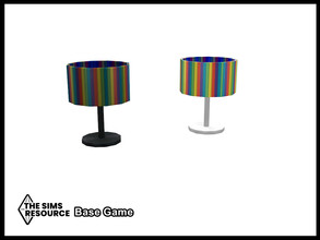 Sims 4 — Take Pride Lamp by seimar8 — Maxis match bedside lamp designed for a teenager in pride colors Base game