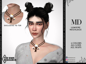 Sims 4 — Lumiere Necklace Adult by Mydarling20 — new mesh base game compatible all lods all maps 6 colors 
