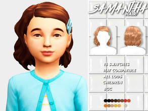 Sims 4 — Samantha Hair by sehablasimlish — I hope you like it and enjoy it.