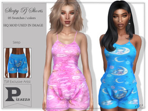 Sims 4 — Sleepy Pj Shorts by pizazz — Sleepy Pj Shorts for your sims 4 game. image above was taken in game so that you