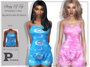 Sims 4 — Sleepy PJ Top by pizazz — Sleepy Pj Top for your sims 4 game. image above was taken in game so that you can see