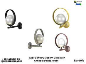 Sims 4 — Mid-Century Modern Collection_Annabel Dining Room_Wall light by kardofe — Wall light, metal and glass, in four