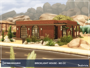 Sims 4 — Bricklight House NoCC by Sedricia — Bricklight House NoCC Nookstone, Oasis Springs Simple House Building with