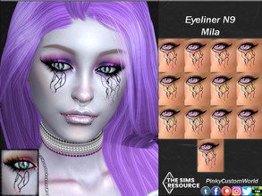 Sims 4 — Eyeliner N9 - Mila by PinkyCustomWorld — Happy Valentines day everyone For this special day I made a cute black