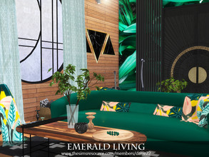 Sims 4 — Emerald Living by dasie22 — Emerald Living is an elegant room. Please, use code "bb.moveobjects on"
