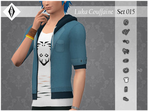 Sims 4 — Luka Couffaine - Set015 - Top - Jacket by AleNikSimmer — THIS PACK HAS ONLY THE JACKET. -TOU-: DON'T reupload my