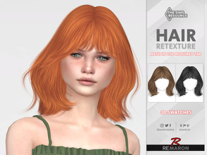 Sims 4 — Elegant short hair LL118 Hair Retexture Mesh Needed by remaron — Hair retexture for females in The Sims 4 PLEASE