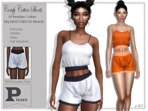 Sims 4 — Comfy Cotton Shorts by pizazz — Comfy Cotton Shorts for your sims 4 game. image above was taken in game so that