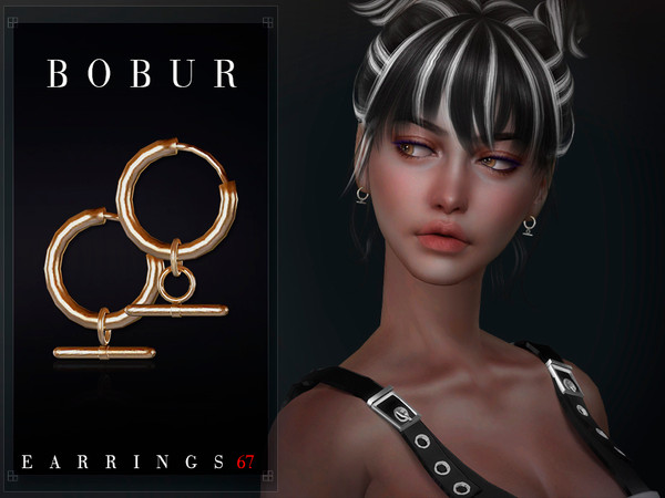 Sims 4 — Simple Hoop Earrings by Bobur2 — Simple hoop earrings 2 colors HQ compatible I hope you like it