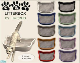 Sims 2 — Modern cat litterbox - set by linegud — Cat head shaped litterboxes for your kitty................. Bug report: