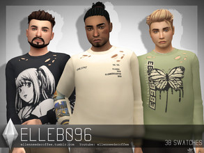 Sims 4 — Anonymous Sweater (base game) by Elleb096 — Sweater inspired by streetwear fashion. This sweater comes in 38