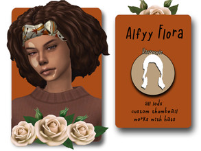 Sims 4 — Alfyy Flora Hairstyle by Alfyy — Flora Hairstyle You can support me on patreon (alfyy) All LODs Custom CAS