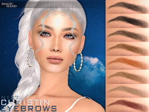 Sims 4 — Christin Eyebrows N127 by MagicHand — Natural eyebrows in 13 colors - HQ compatible. Preview - CAS thumbnail