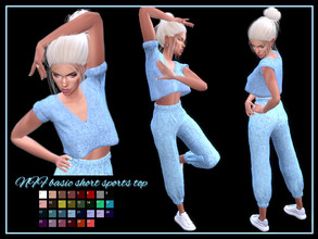 Sims 4 — NFF basic short sports top by Nadiafabulousflow — Hi guys! This upload its a basic short sports top - New mesh -