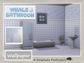 Sims 4 — Whale Wallpaper by Garbelishe — A wallpaper with Whales with 4 swatches