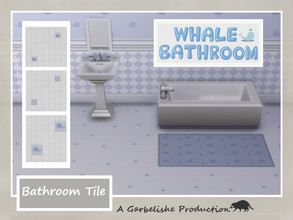 Sims 4 — Whale Bathroom Tile by Garbelishe — A tile floor for the bathroom with Whales 