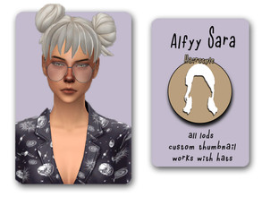 Sims 4 — Alfyy Sara Hairstyle by Alfyy — Sara Hairstyle You can support me on patreon (alfyy) All LODs Custom CAS