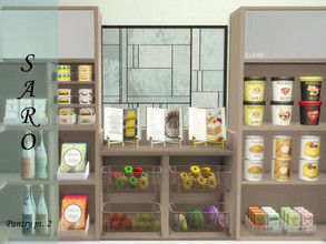 Sims 4 — Pantry part2 by SSR99 — Part two of my pantry! comes with a buch of additional clutter and a shelf for some