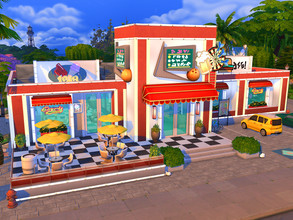 Sims 4 — Bowling Diner - no CC  by Flubs79 — here is a colorful Bowling Diner for your Sims its a Restaurant with a