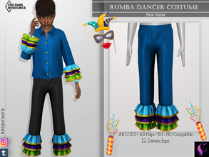 Sims 4 — Rumba Dancer Costume Pants- Male by KaTPurpura — Classic rumba dancer pants, a very typical costume of Latin