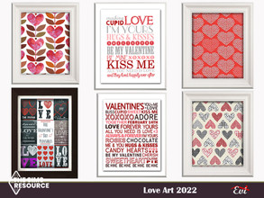 Sims 4 — Love art 2022 by evi — Modern paintings with love designs
