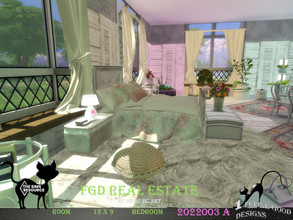 Sims 4 — FGD Room 2022003 A by Merit_Selket — Shabby Chic Bedroom with pastelic colors 12x9 TSR CC only activate