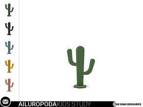 Sims 4 — Ailuropoda Cactus Decor by wondymoon — - Ailuropoda Kids Study - Cactus Decor - Wondymoon|TSR - Creations'2022