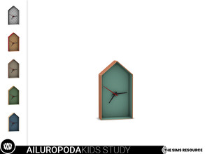 Sims 4 — Ailuropoda Clock by wondymoon — - Ailuropoda Kids Study - Clock - Wondymoon|TSR - Creations'2022