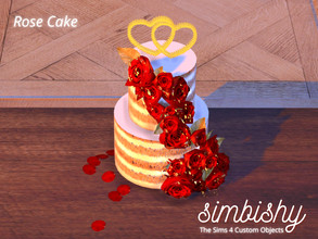 Sims 4 — Rose Cake by simbishy — Your simmies will have to resist munching on this cake until the end of the event.