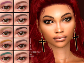 Sims 4 — Eyebrows N9 by Suzue — -23 Swatches -For all Ages and Genders -HQ Compatible