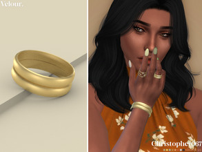 Sims 4 — Velour Bracelet by christopher0672 — This is a super chunky circle bangle bracelet, a perfect match to the