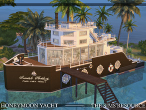Sims 4 — Honeymoon Yacht | noCC by simZmora — Everyone must have a yacht in a sea of yachts! So go on a honeymoon with